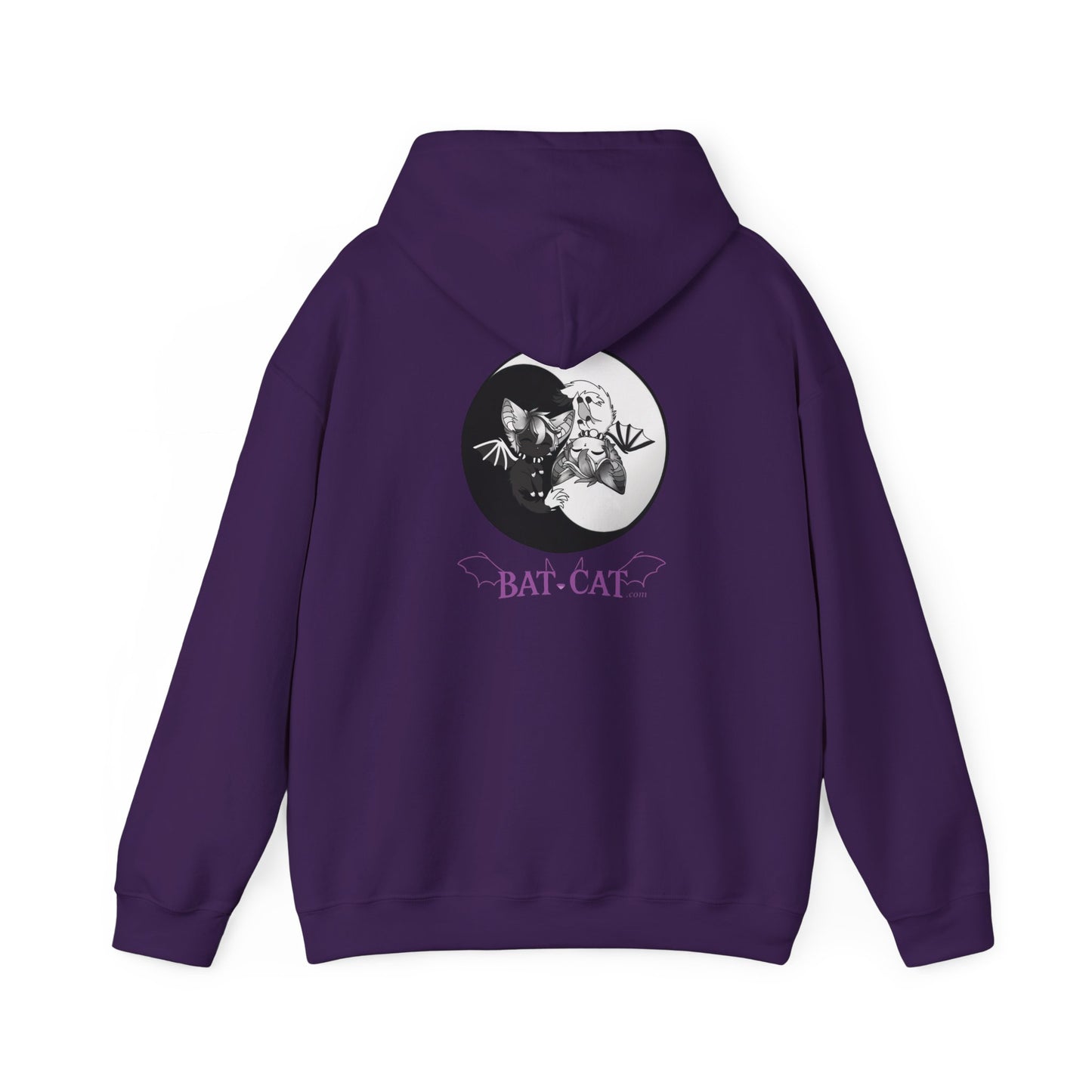 Yin Yang bat-cat Unisex Hooded Sweatshirt