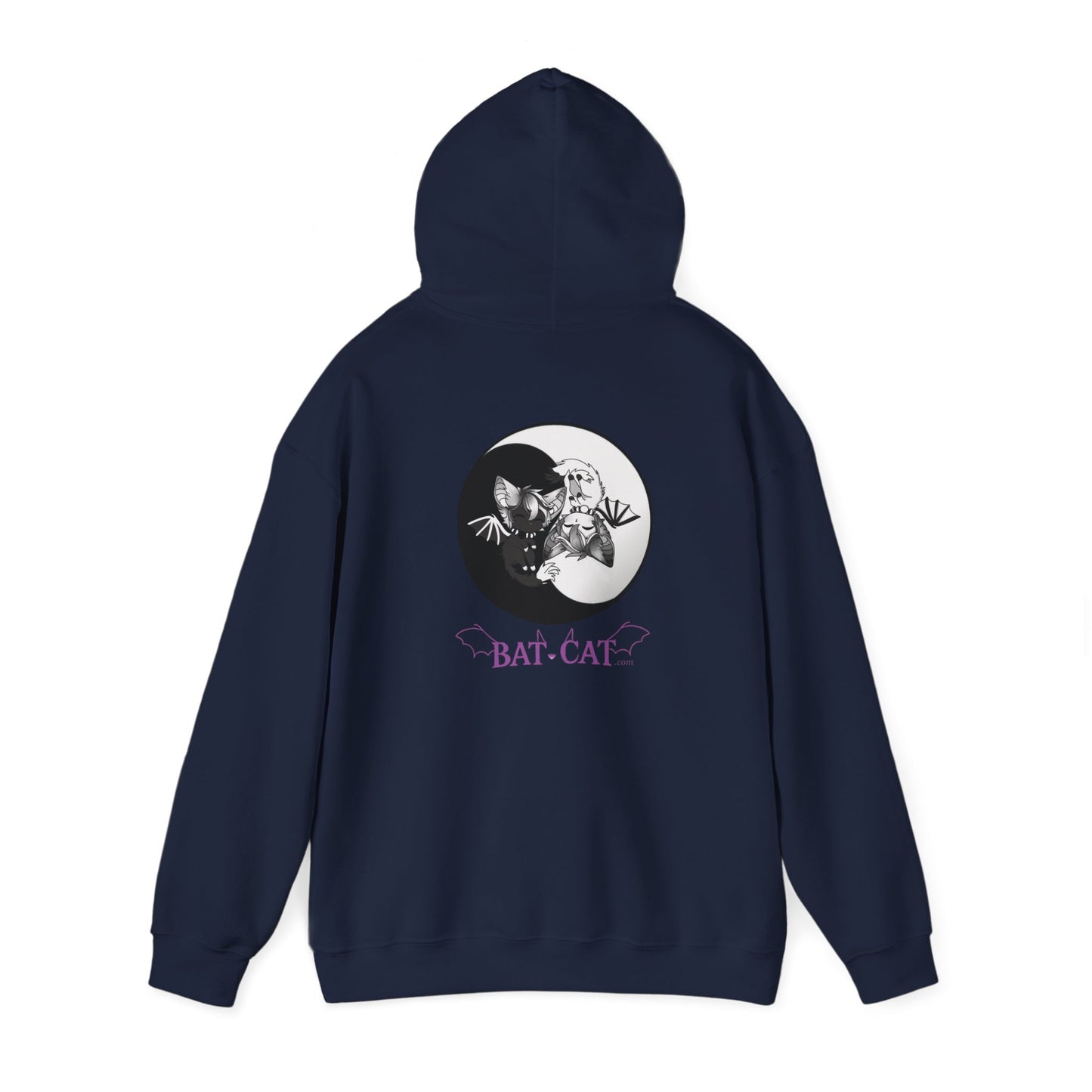 Yin Yang bat-cat Unisex Hooded Sweatshirt
