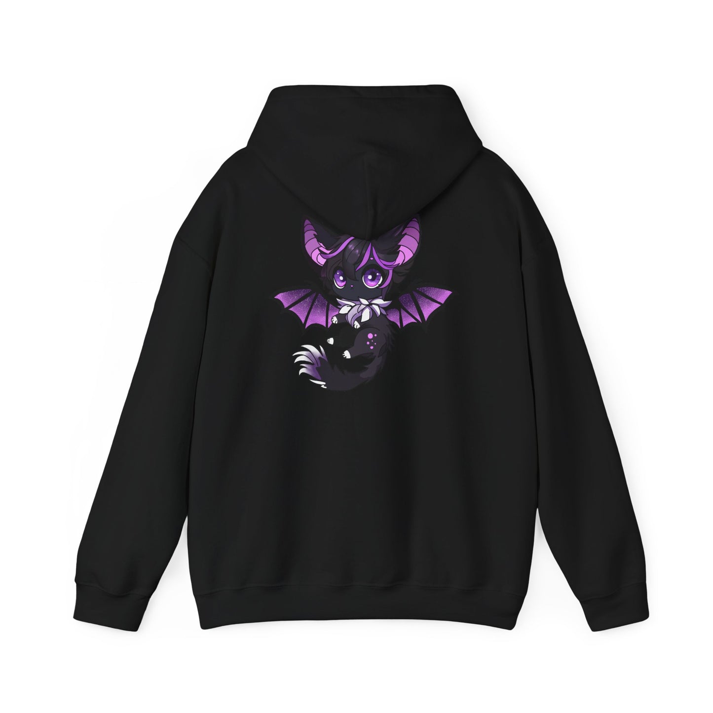 Purple bat-cat Unisex Hooded Sweatshirt
