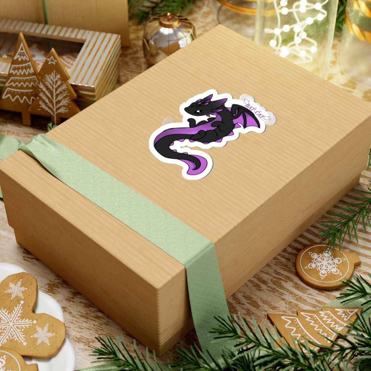 Bat-cat purple axolotl x dragon Sticker