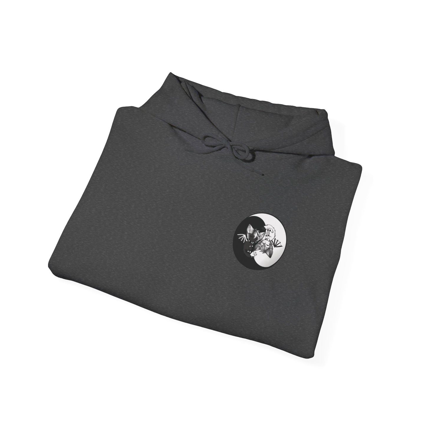 Yin Yang bat-cat Unisex Hooded Sweatshirt