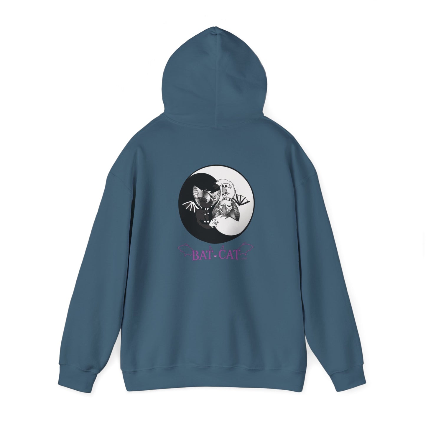 Yin Yang bat-cat Unisex Hooded Sweatshirt