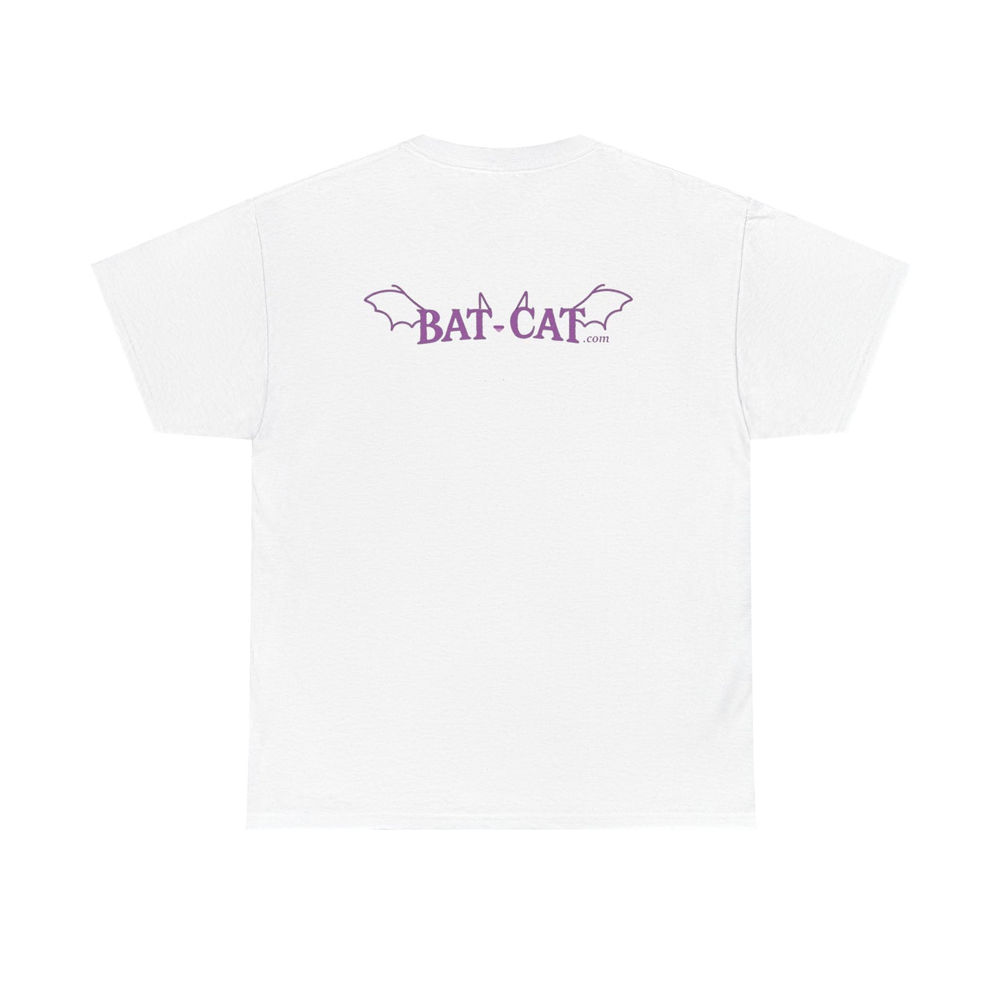 Purple bat-cat Unisex Cotton Tee