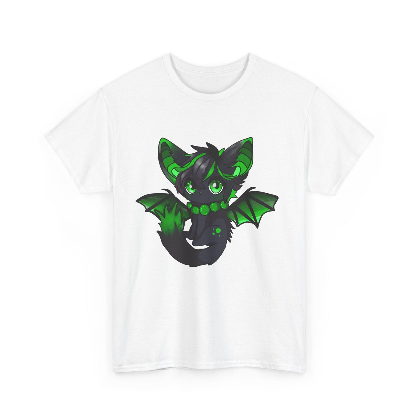 Green bat-cat Unisex Cotton Tee