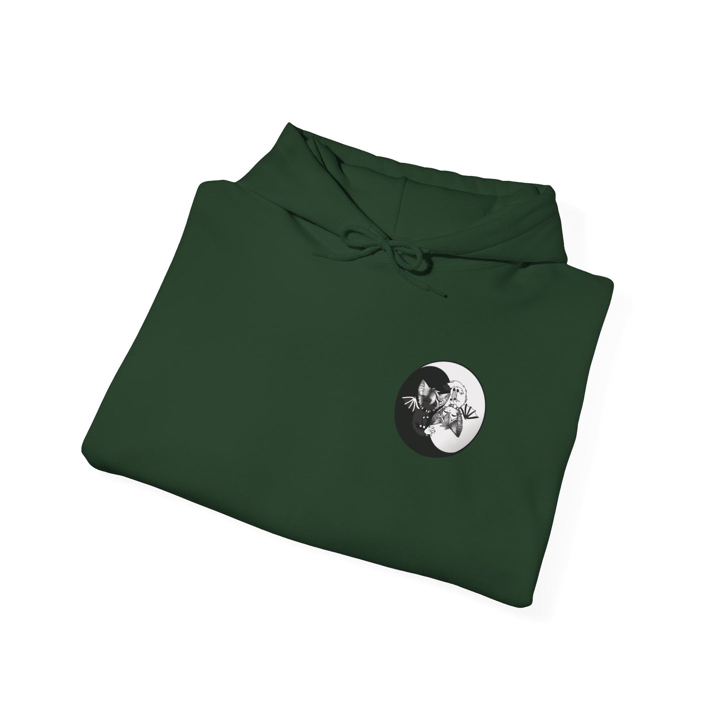 Yin Yang bat-cat Unisex Hooded Sweatshirt