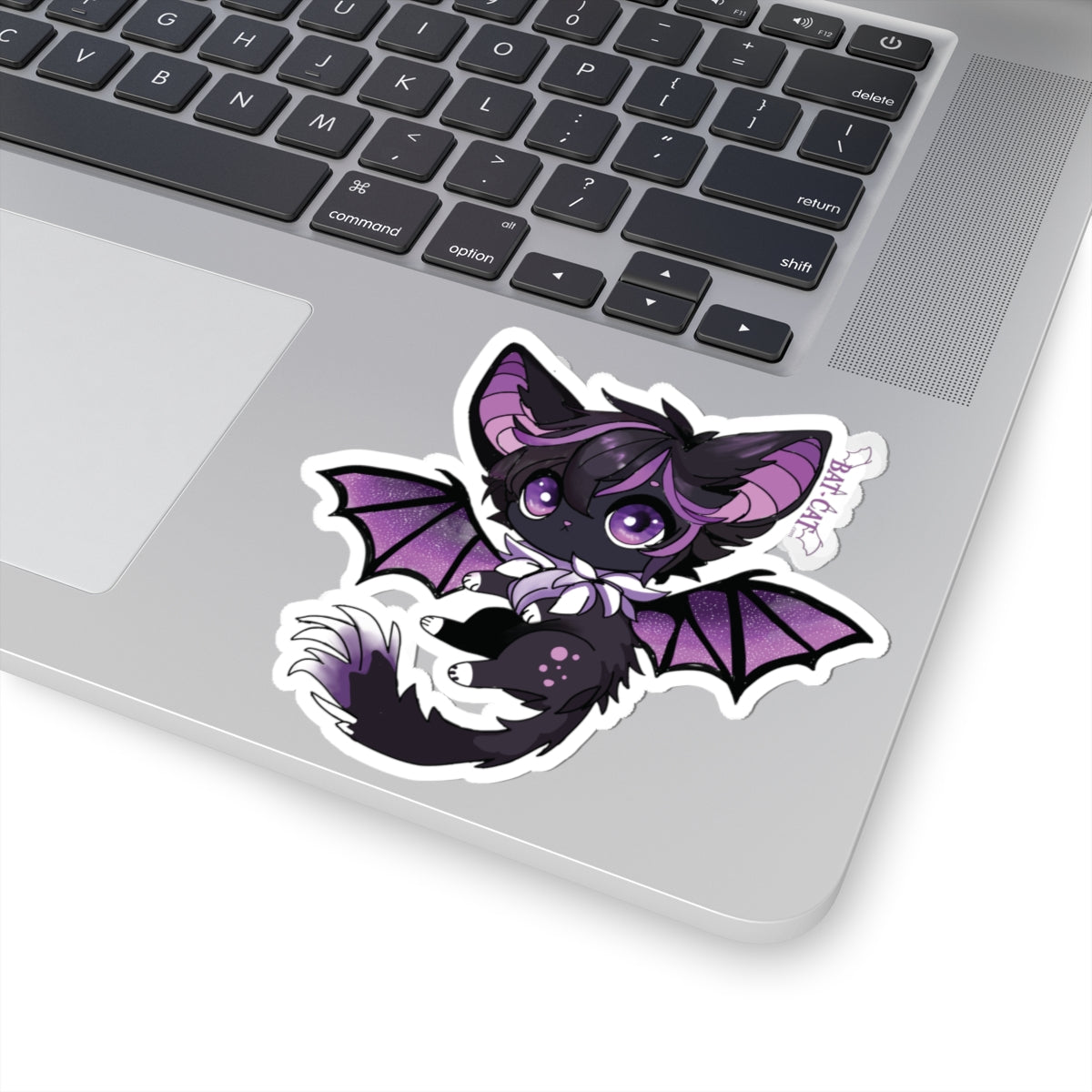 Purple bat-cat Sticker