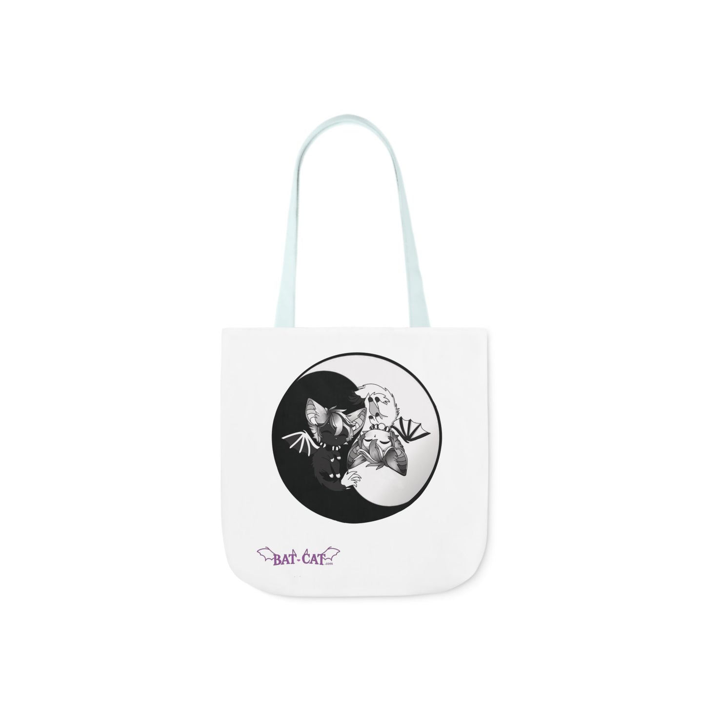Yin Yang bat-cat Canvas Tote Bag