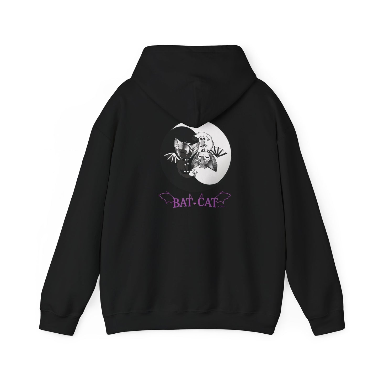 Yin Yang bat-cat Unisex Hooded Sweatshirt