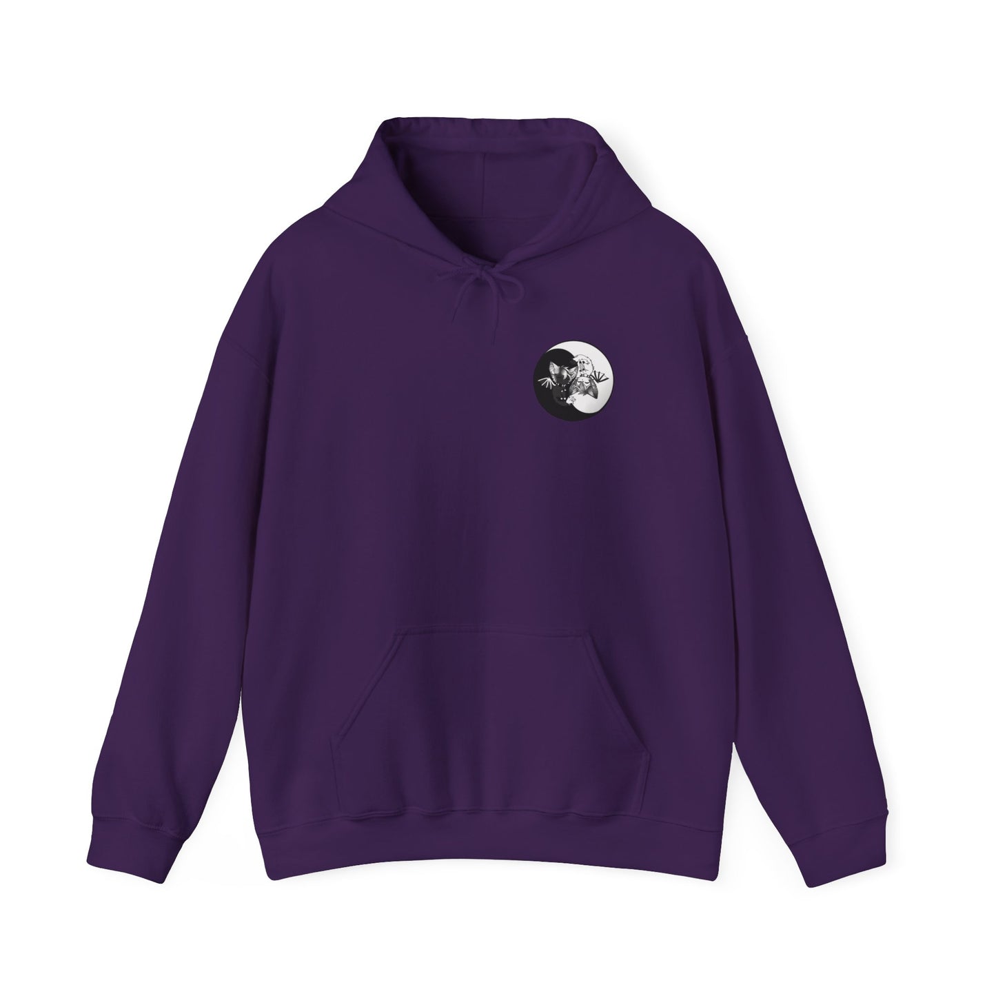 Yin Yang bat-cat Unisex Hooded Sweatshirt