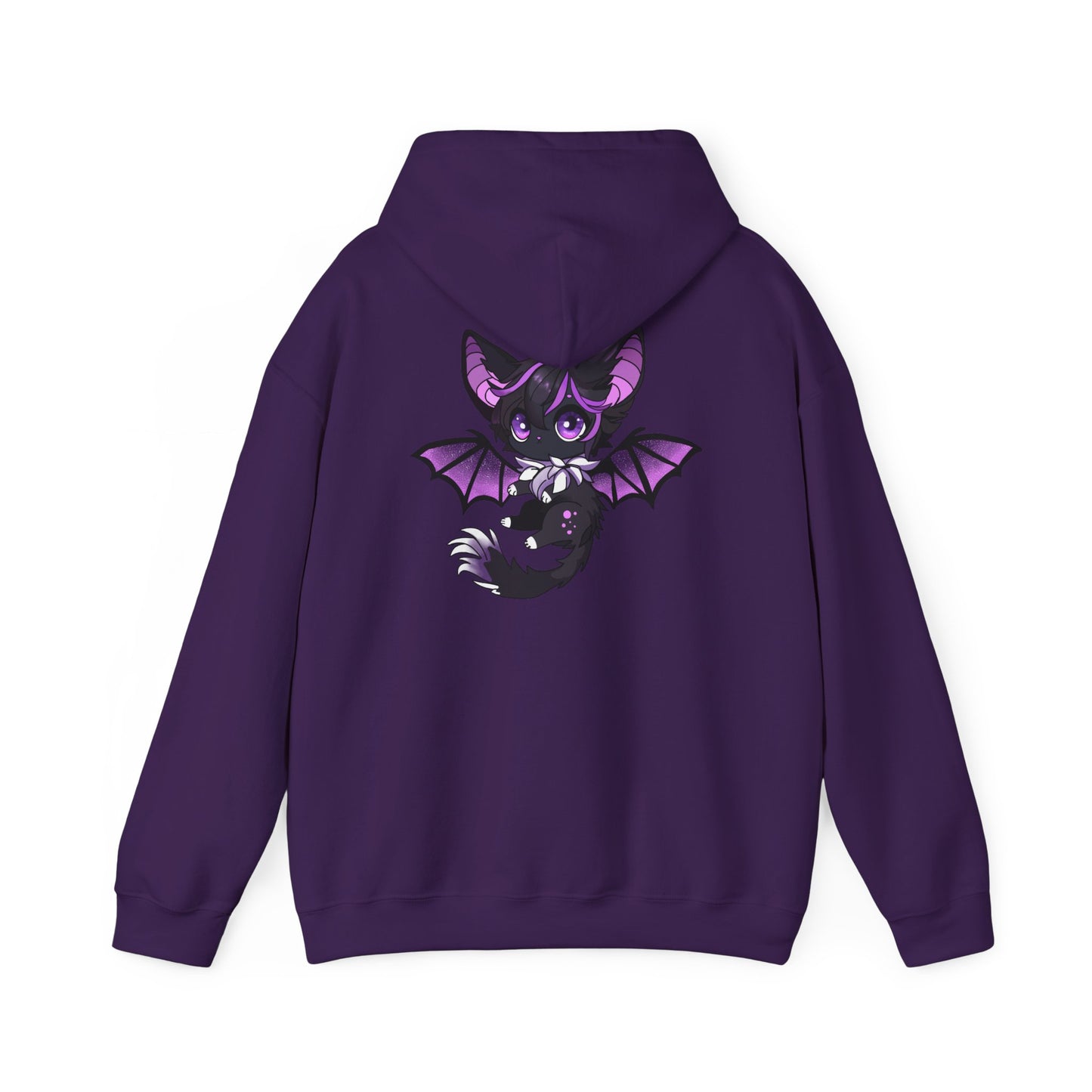 Purple bat-cat Unisex Hooded Sweatshirt