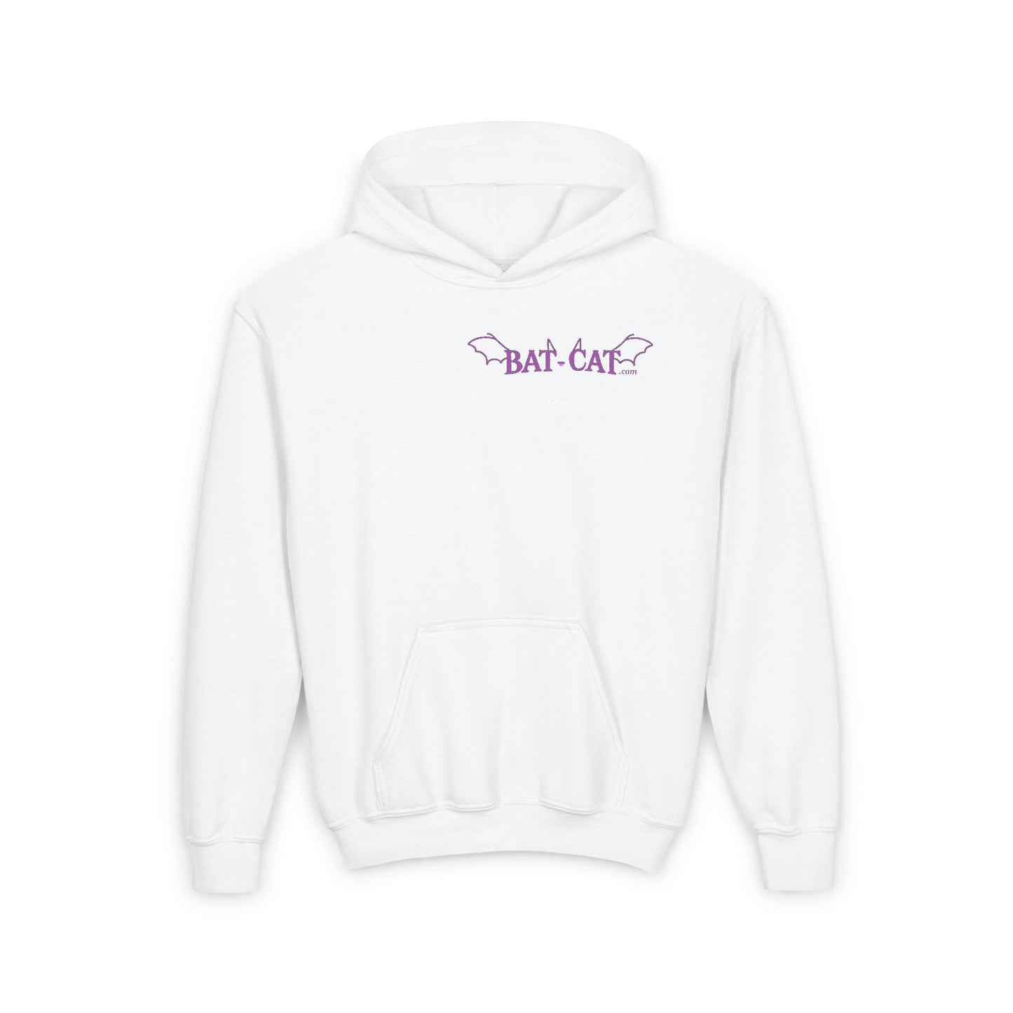 Green bat-cat Youth Hooded Sweatshirt