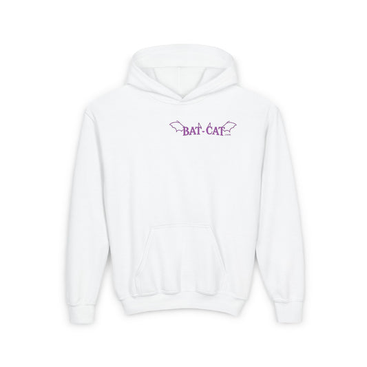 Green bat-cat Youth Hooded Sweatshirt