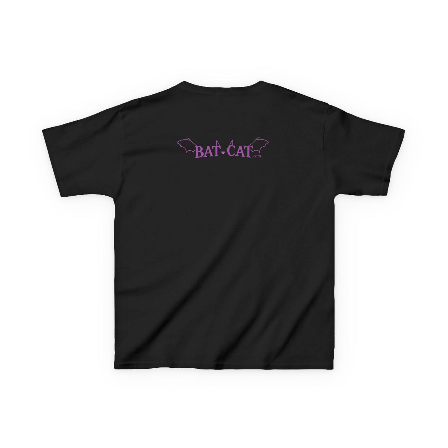 Kids Yin Yang bat-cat Cotton Tee