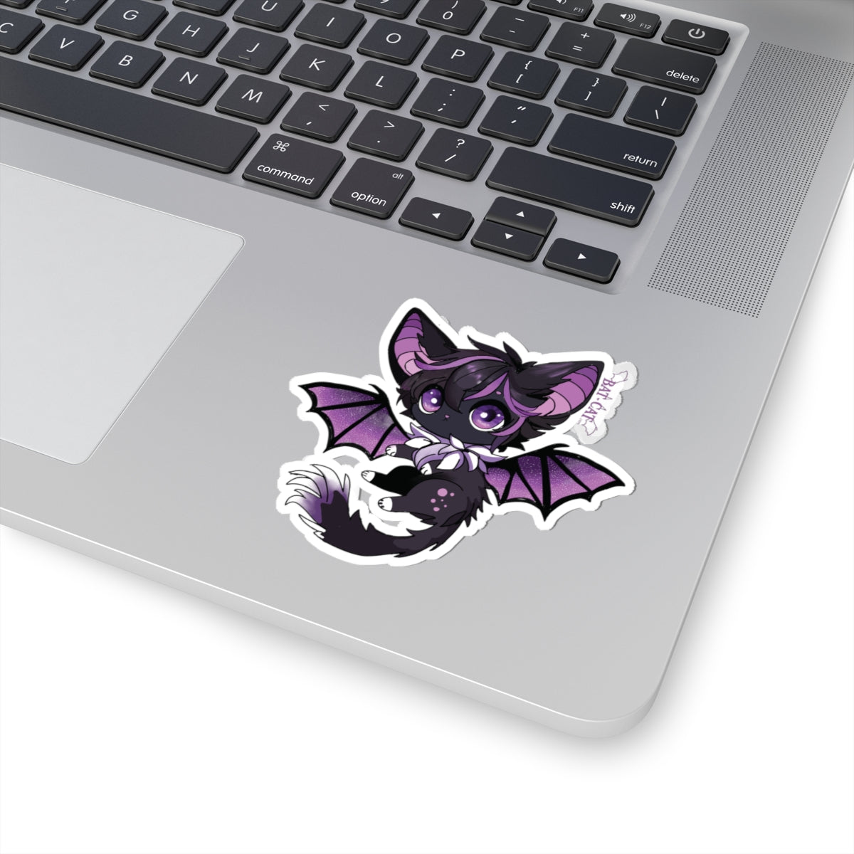 Purple bat-cat Sticker