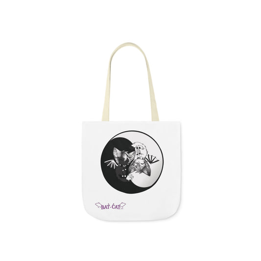 Yin Yang bat-cat Canvas Tote Bag