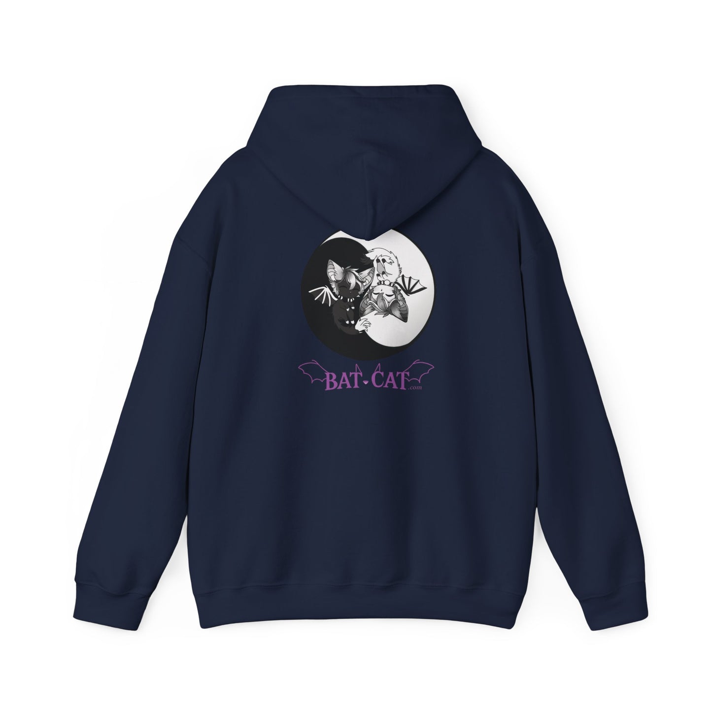 Yin Yang bat-cat Unisex Hooded Sweatshirt