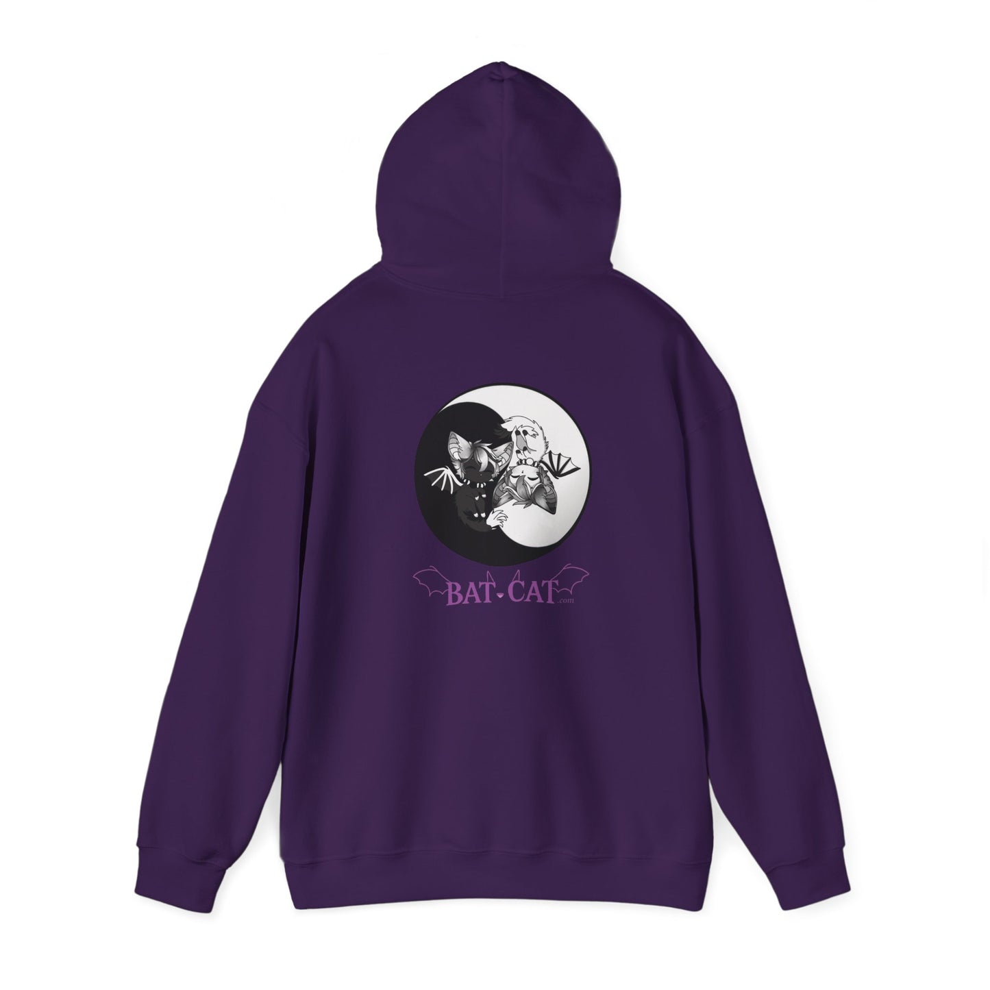 Yin Yang bat-cat Unisex Hooded Sweatshirt