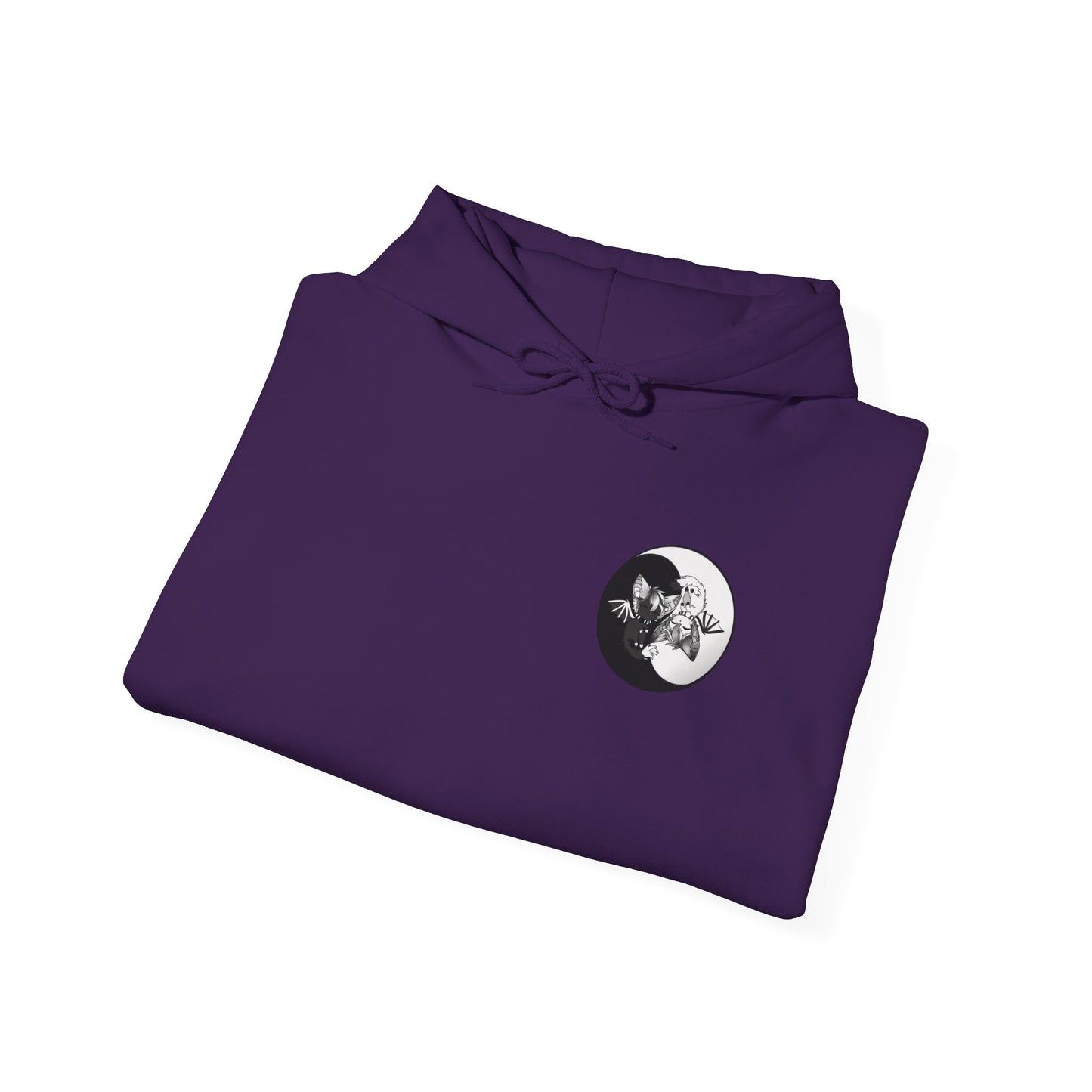 Yin Yang bat-cat Unisex Hooded Sweatshirt