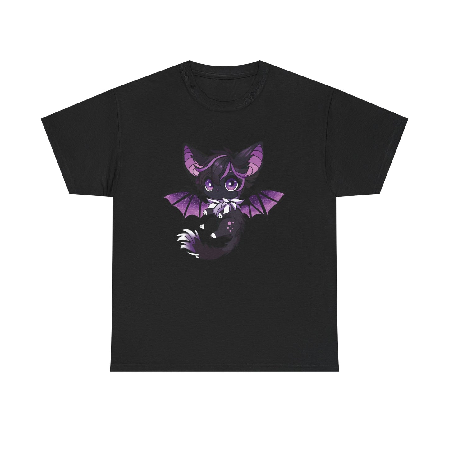 Purple bat-cat Unisex Cotton Tee