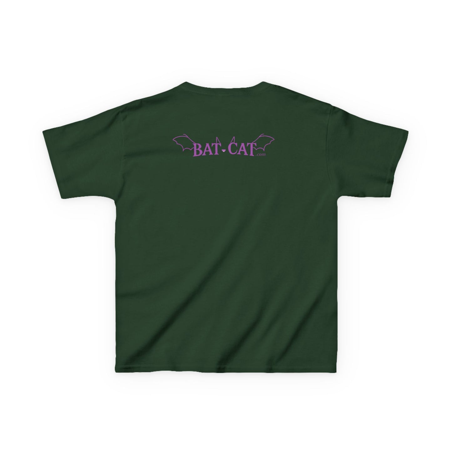 Green bat-cat Kids Cotton Tee