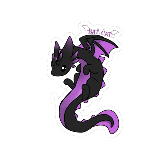 Bat-cat purple axolotl x dragon Sticker