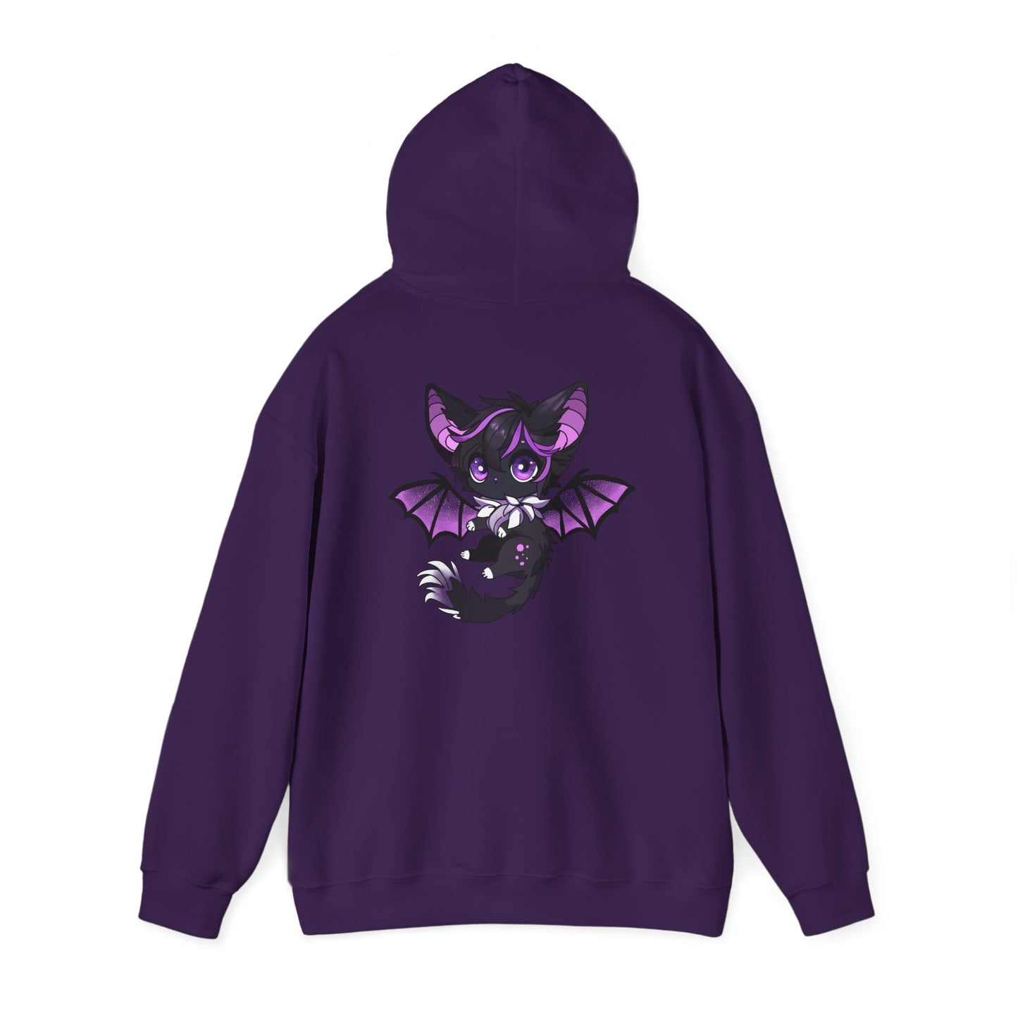 Purple bat-cat Unisex Hooded Sweatshirt