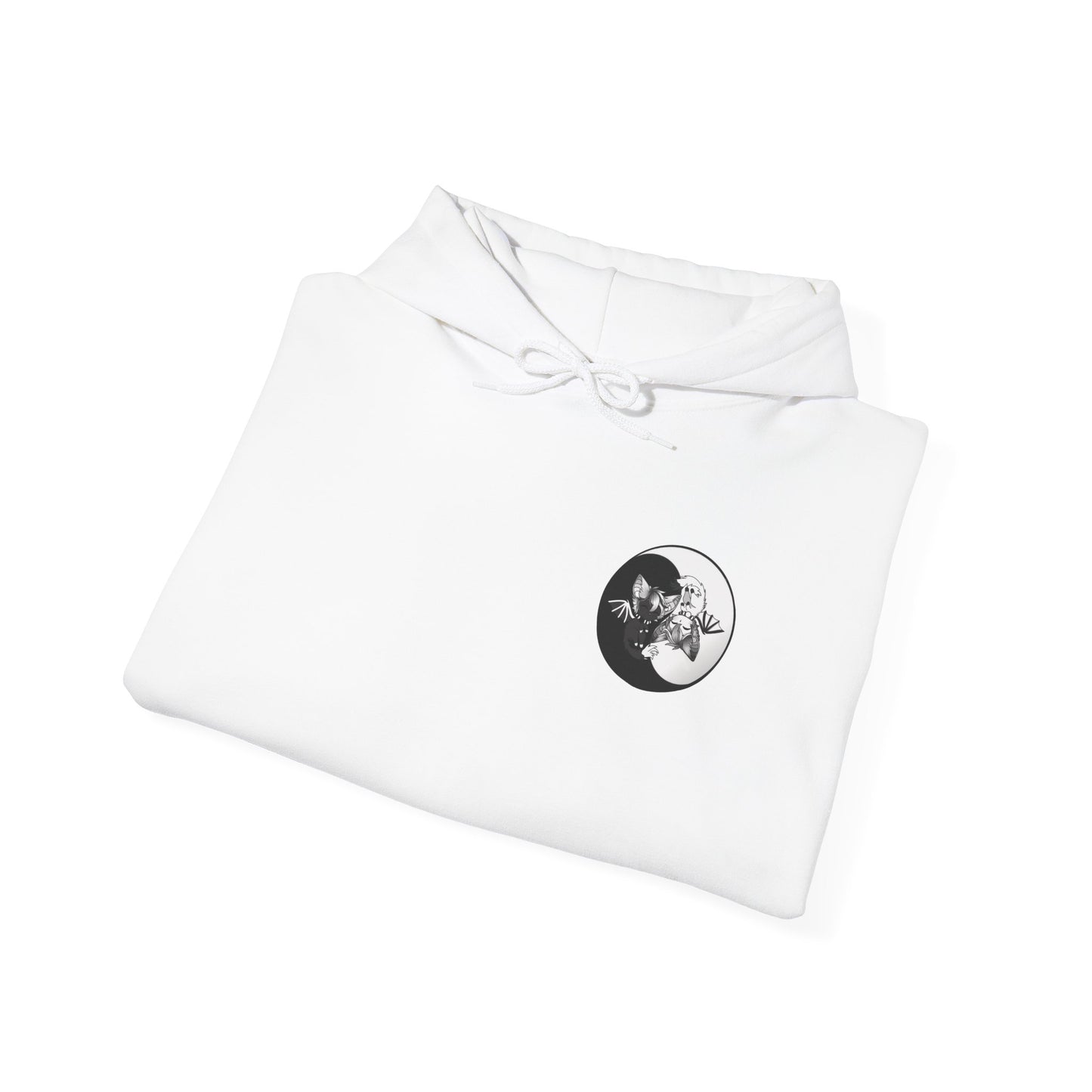Yin Yang bat-cat Unisex Hooded Sweatshirt