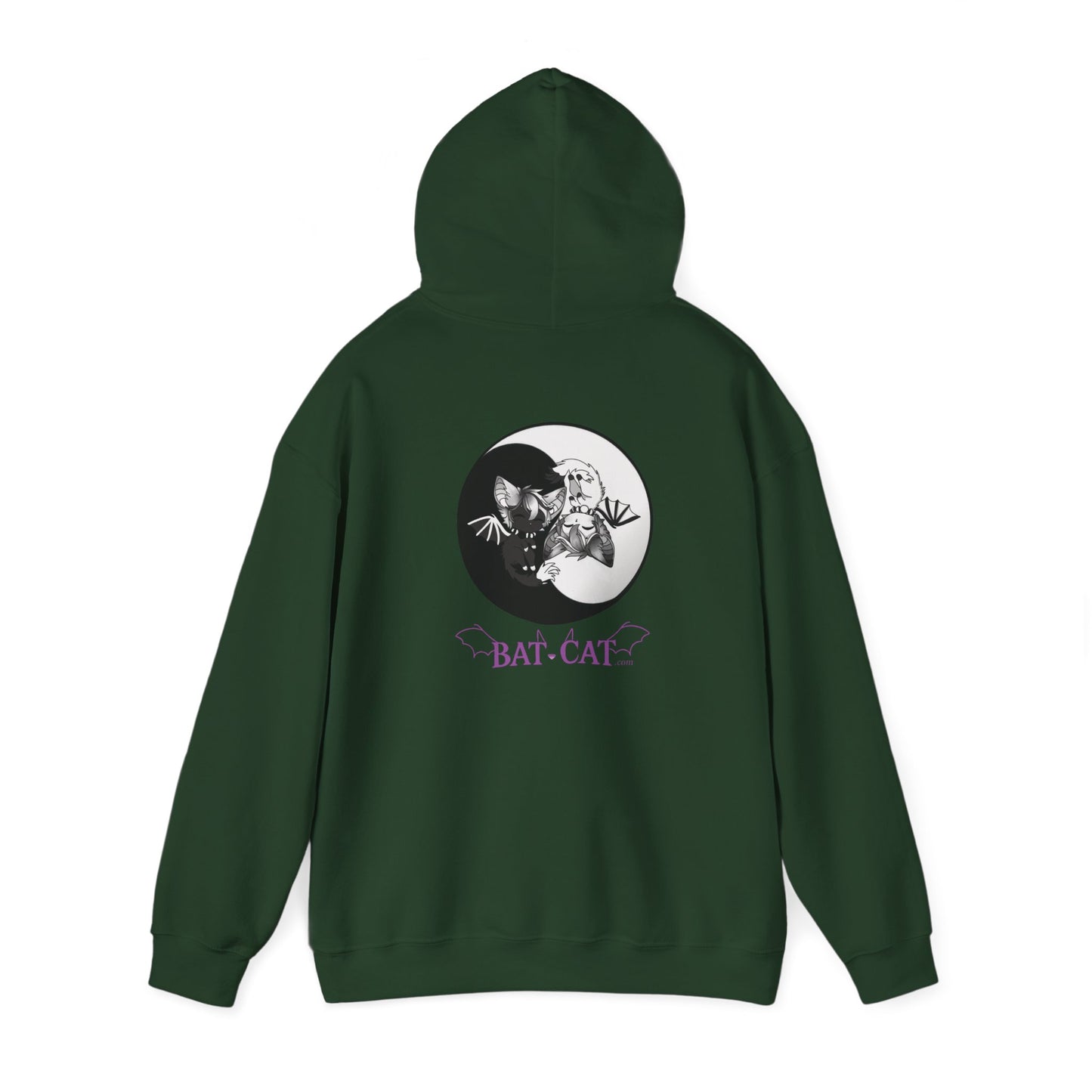 Yin Yang bat-cat Unisex Hooded Sweatshirt