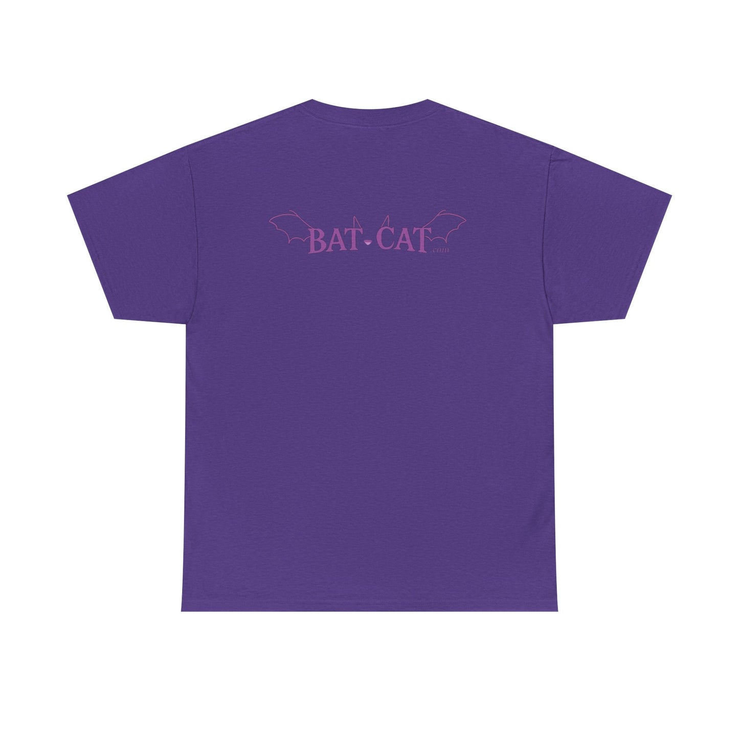 Purple bat-cat Unisex Cotton Tee