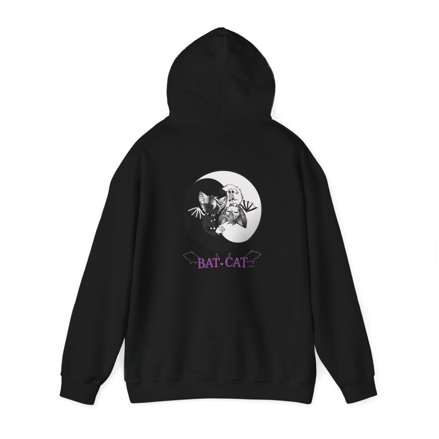 Yin Yang bat-cat Unisex Hooded Sweatshirt