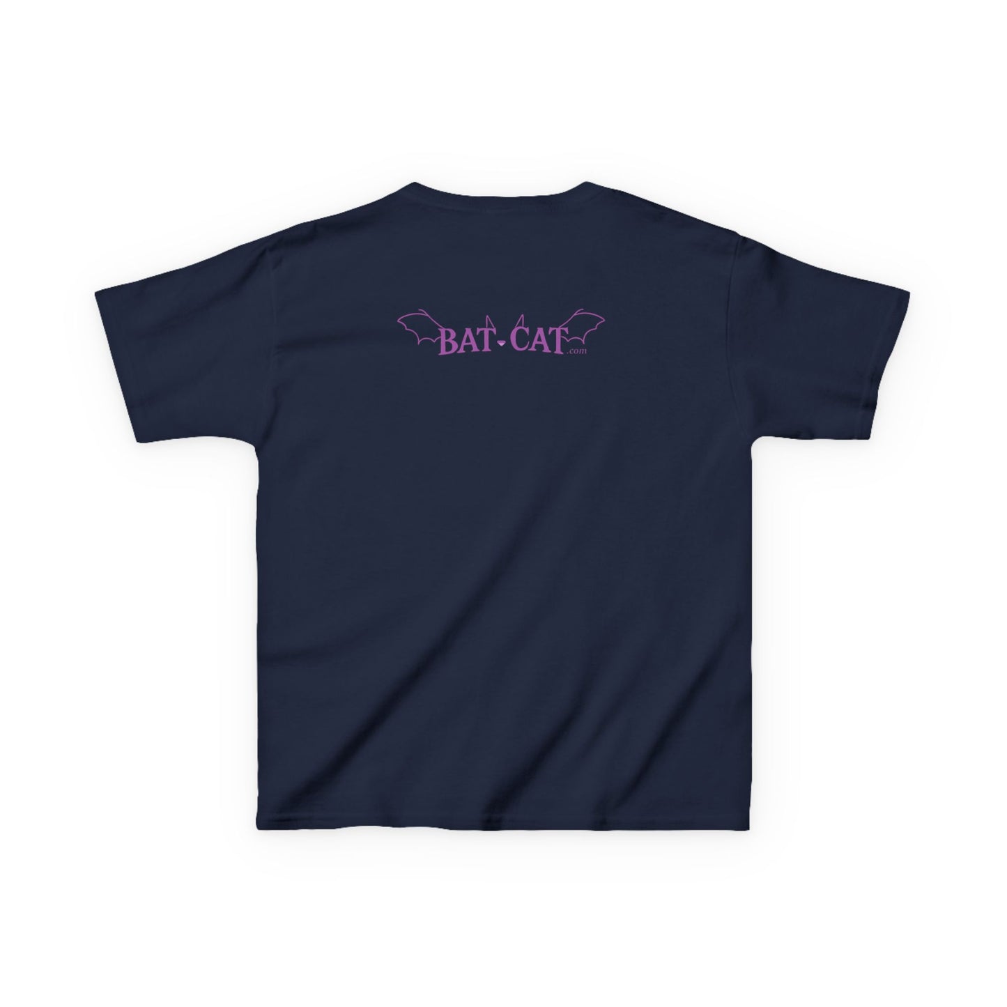 Kids Yin Yang bat-cat Cotton Tee