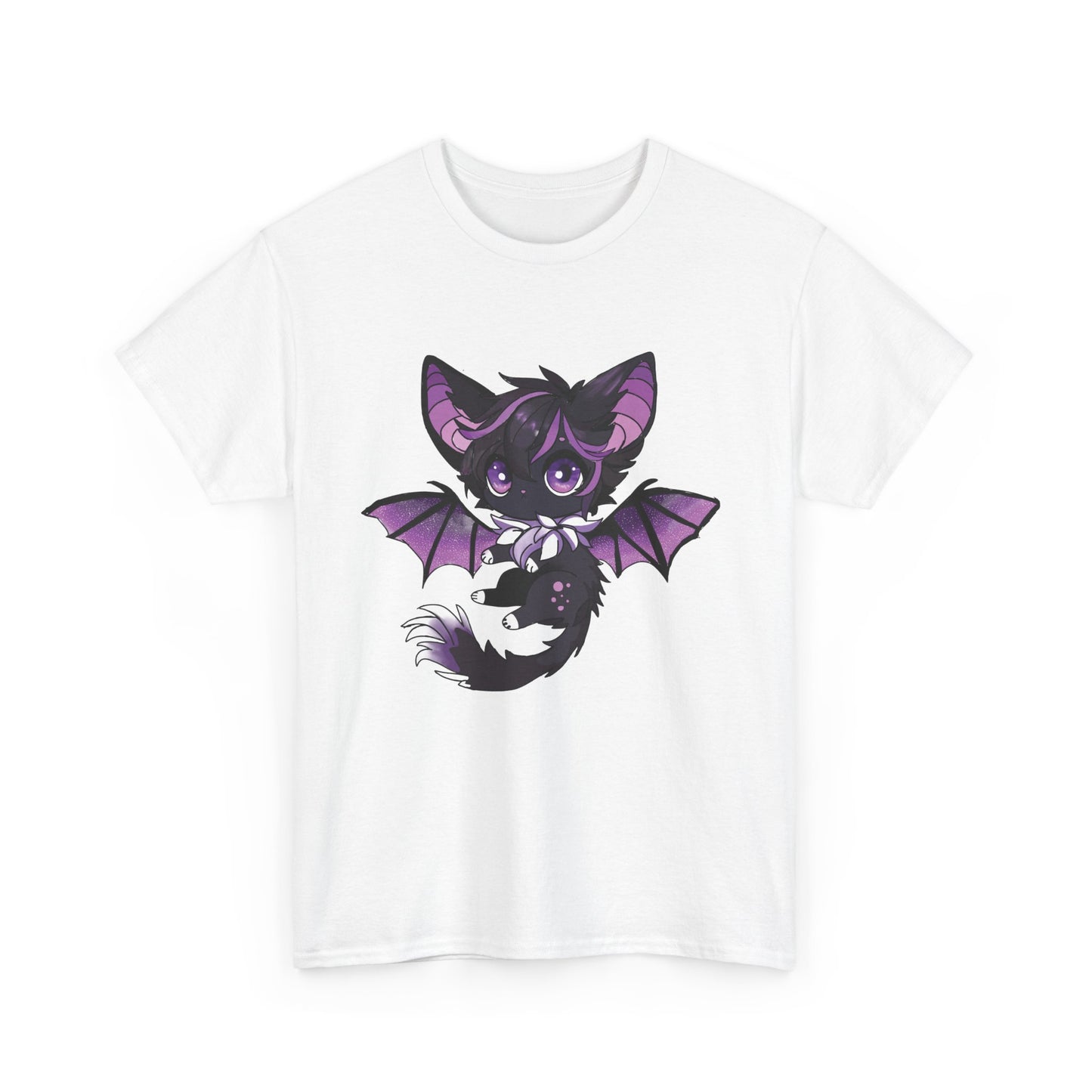 Purple bat-cat Unisex Cotton Tee