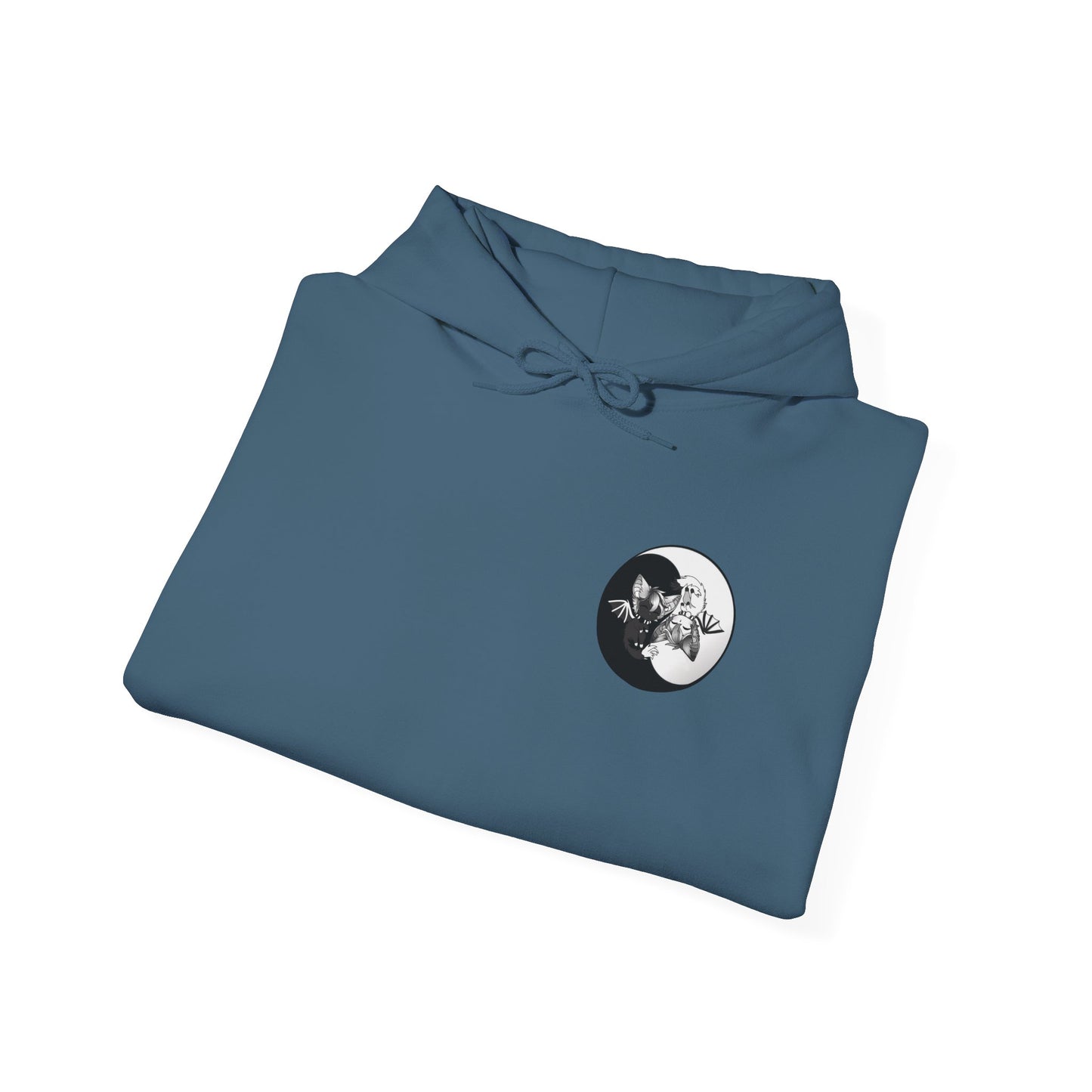 Yin Yang bat-cat Unisex Hooded Sweatshirt