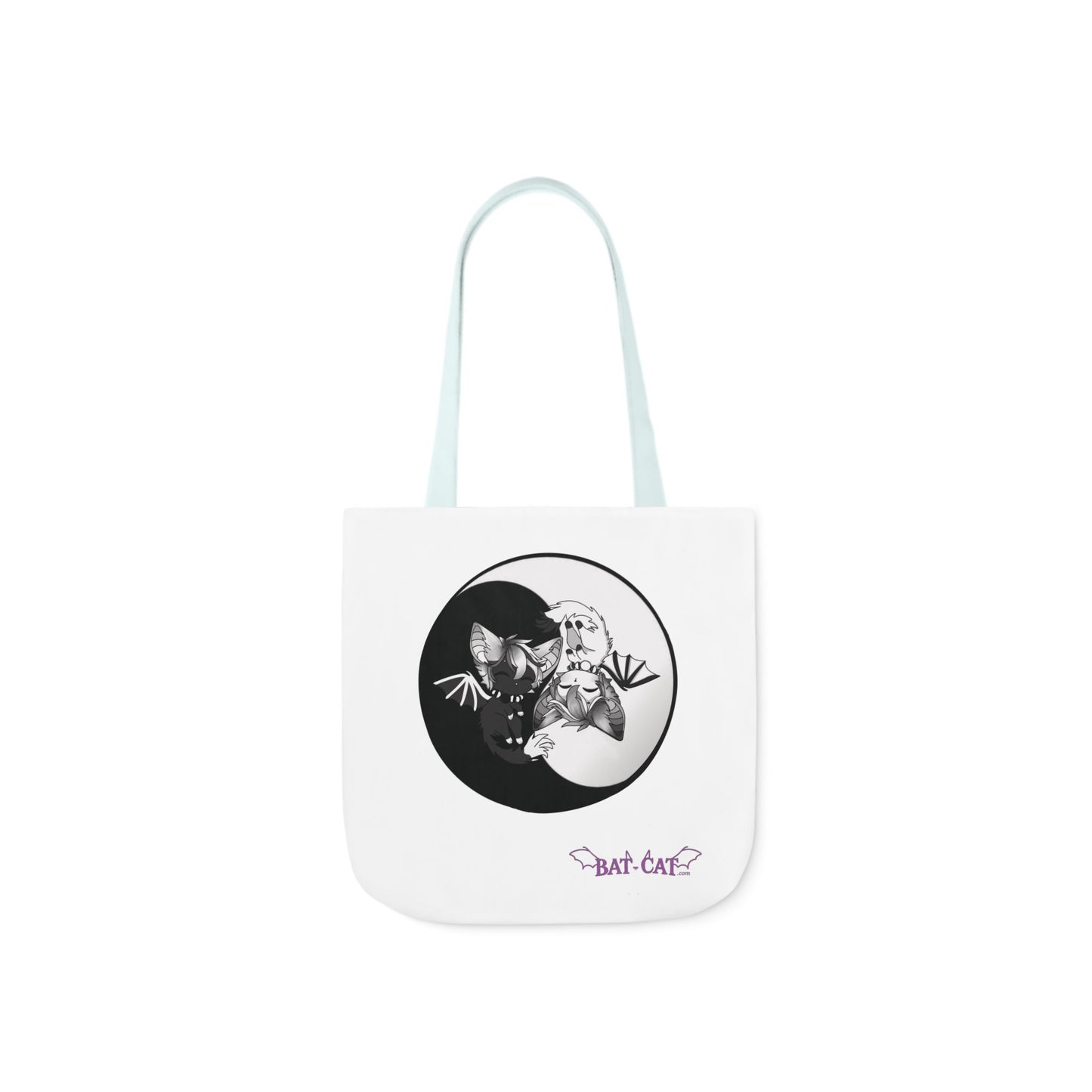 Yin Yang bat-cat Canvas Tote Bag