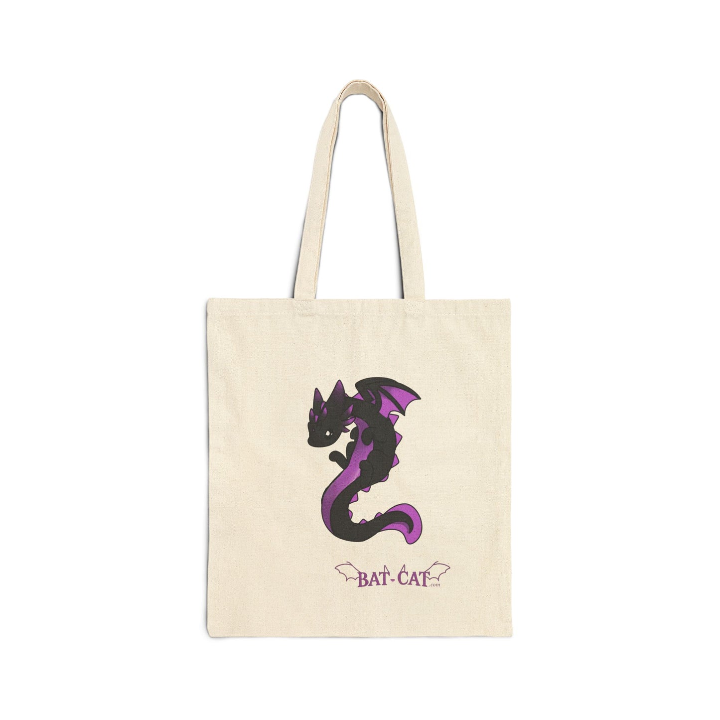 Bat-cat purple axolotl x dragon Canvas Tote Bag
