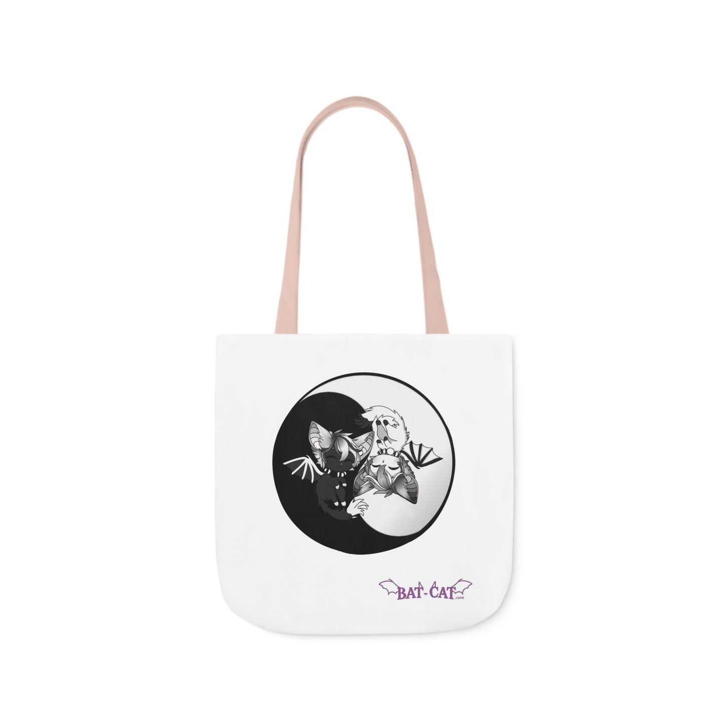 Yin Yang bat-cat Canvas Tote Bag