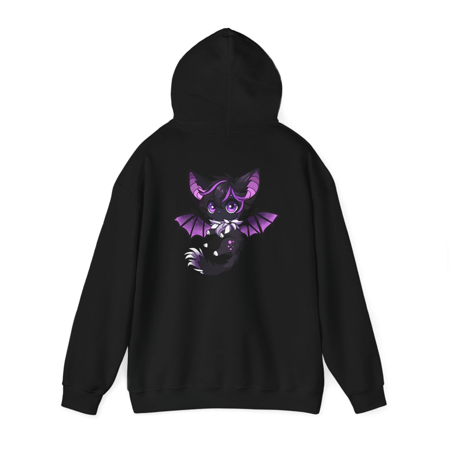 Purple bat-cat Unisex Hooded Sweatshirt