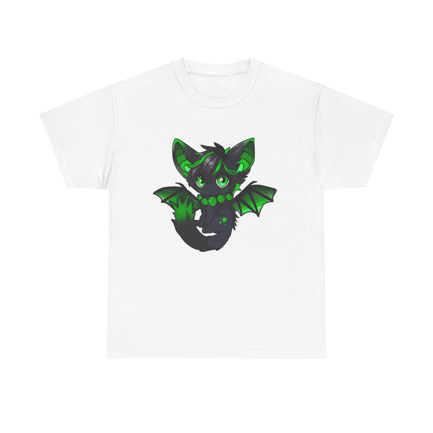 Green bat-cat Unisex Cotton Tee