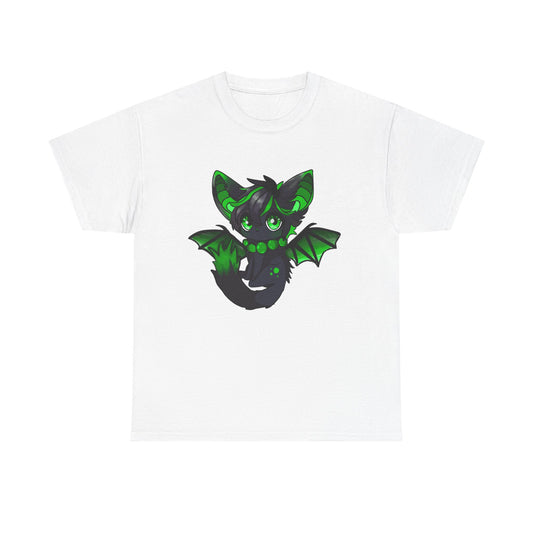 Green bat-cat Unisex Cotton Tee