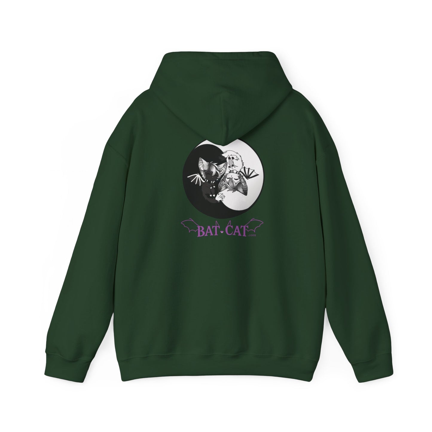 Yin Yang bat-cat Unisex Hooded Sweatshirt