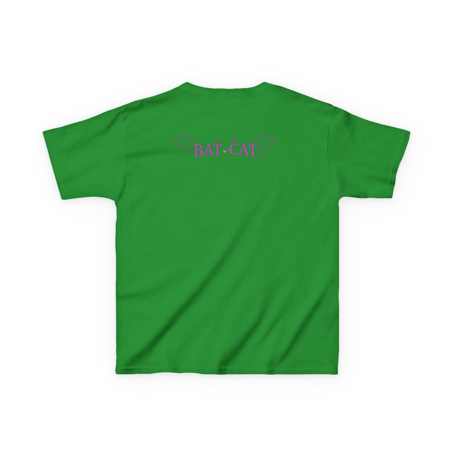 Green bat-cat Kids Cotton Tee