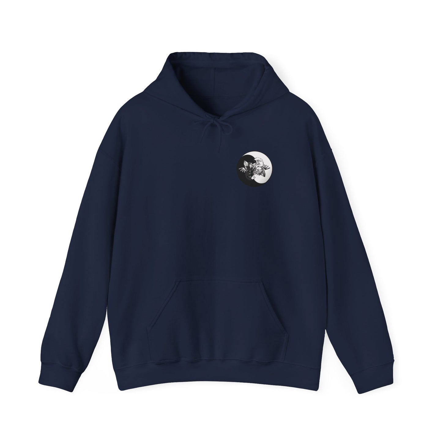 Yin Yang bat-cat Unisex Hooded Sweatshirt