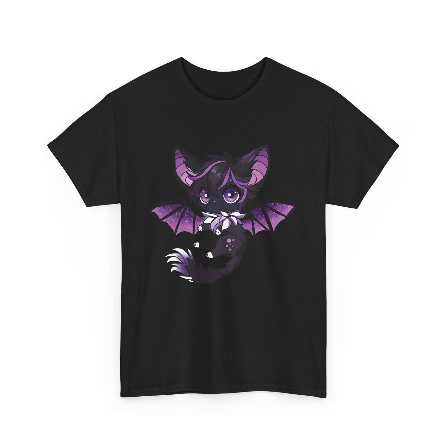 Purple bat-cat Unisex Cotton Tee
