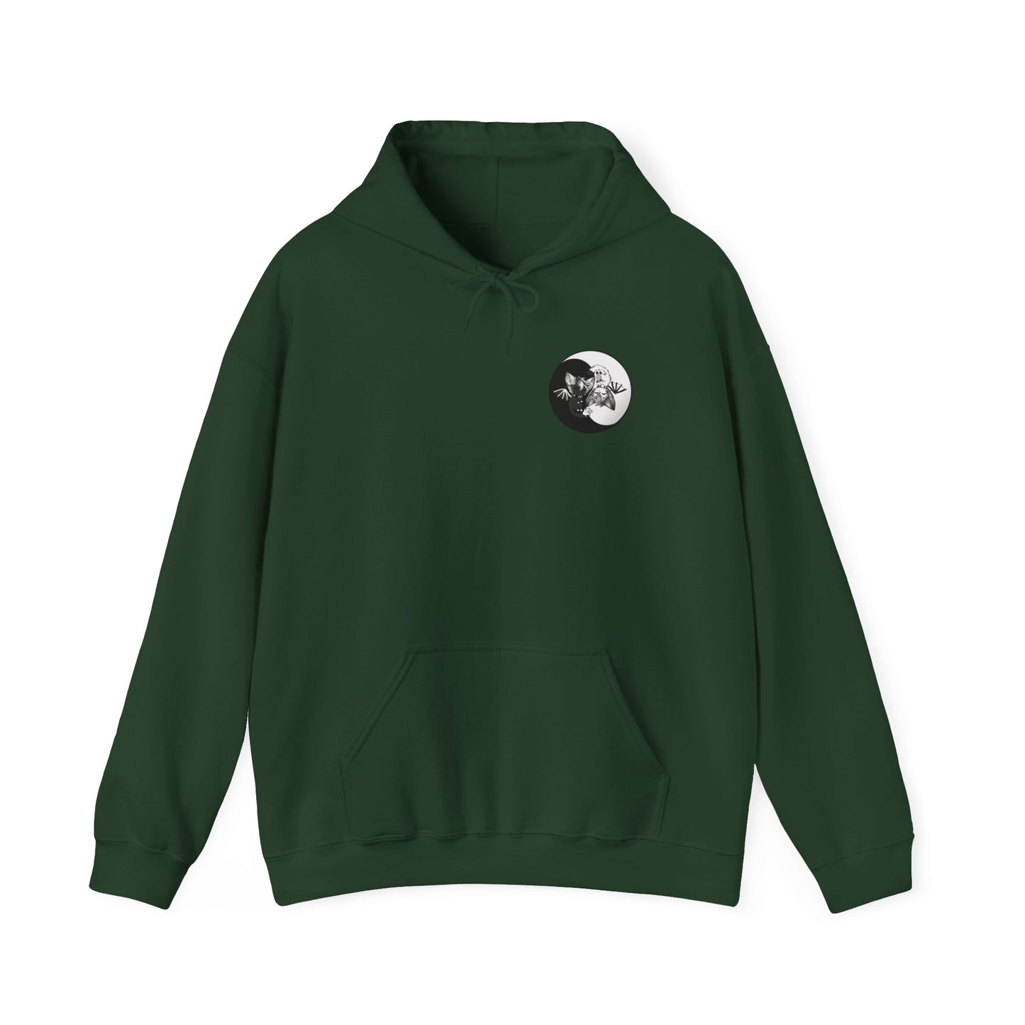 Yin Yang bat-cat Unisex Hooded Sweatshirt