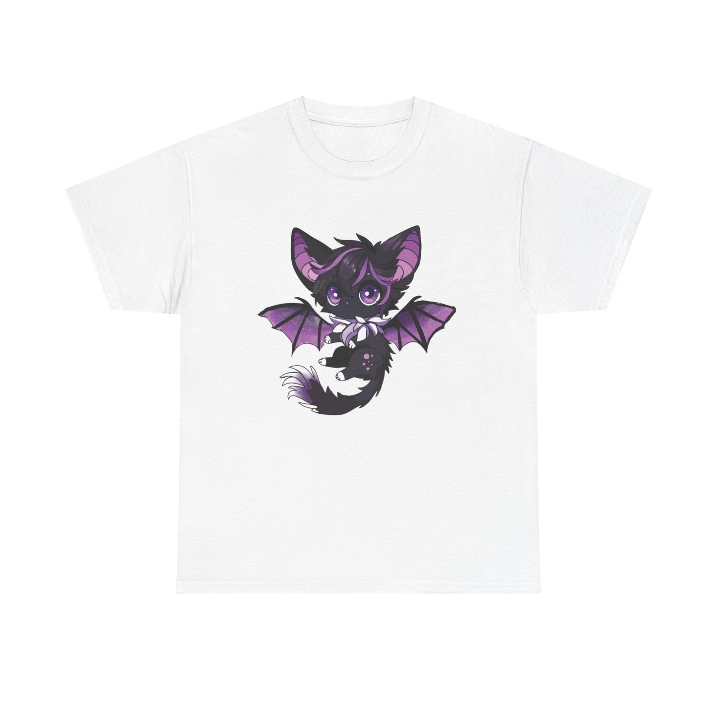 Purple bat-cat Unisex Cotton Tee
