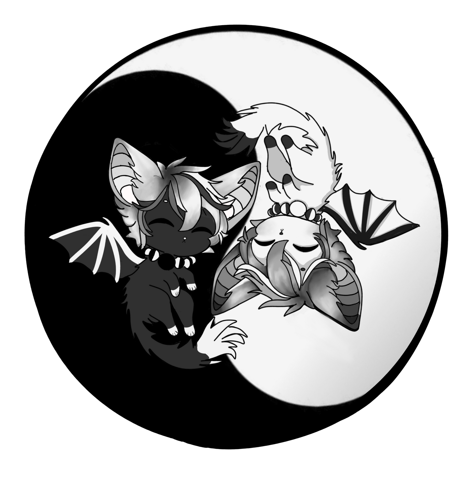 Yin yang Bat-cat collection